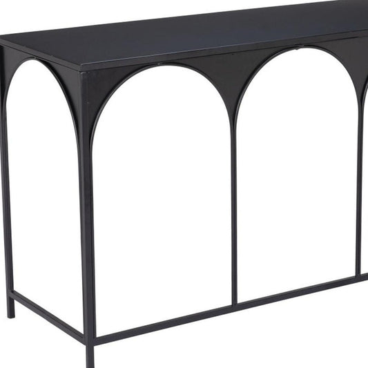 50" Black Steel Frame Console Table HomeRoots