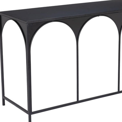 50" Black Steel Frame Console Table HomeRoots
