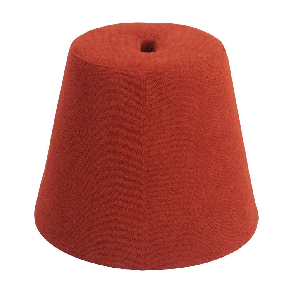 19" Yellow Upholstered Pouf Round Cone Ottoman HomeRoots