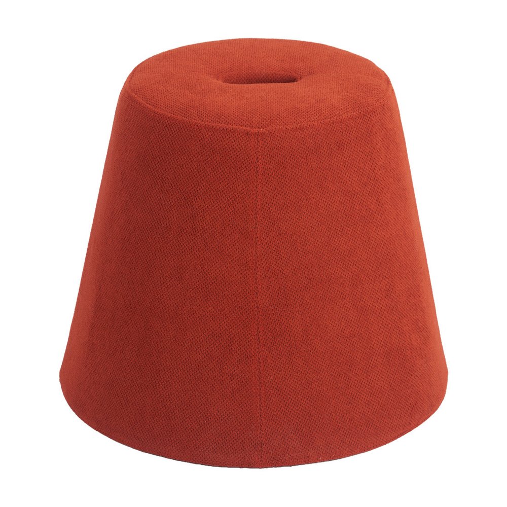 19" Yellow Upholstered Pouf Round Cone Ottoman HomeRoots