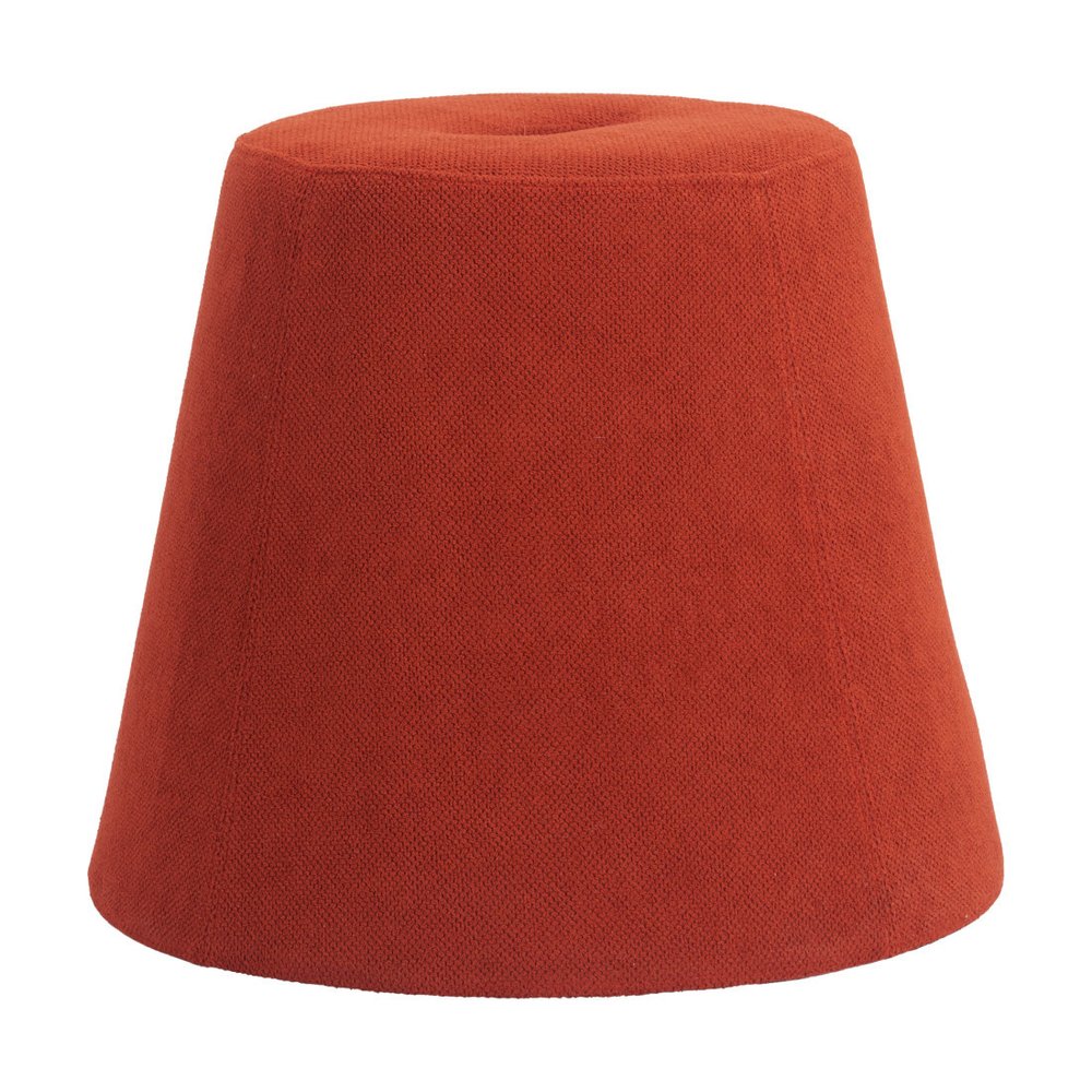 19" Yellow Upholstered Pouf Round Cone Ottoman HomeRoots