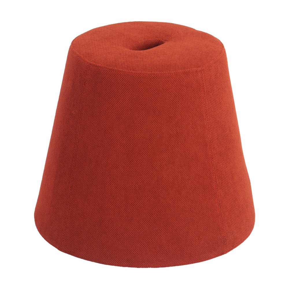 19" Yellow Upholstered Pouf Round Cone Ottoman — view 8