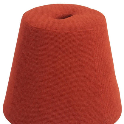 19" Yellow Upholstered Pouf Round Cone Ottoman HomeRoots