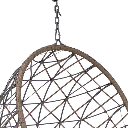 35" Gray Steel Outdoor Egg Chair HomeRoots