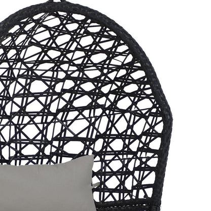 32" Gray Steel Outdoor Egg Chair HomeRoots