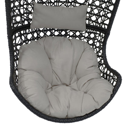 32" Gray Steel Outdoor Egg Chair HomeRoots