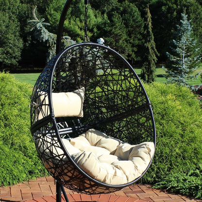 38" Yellow Steel Outdoor Egg Chair HomeRoots