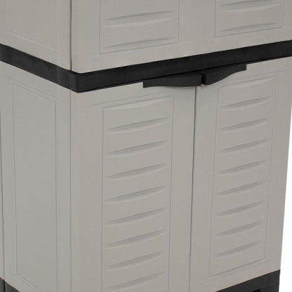24" Gray Plastic Accent Cabinet With Two Doors And One Drawer HomeRoots