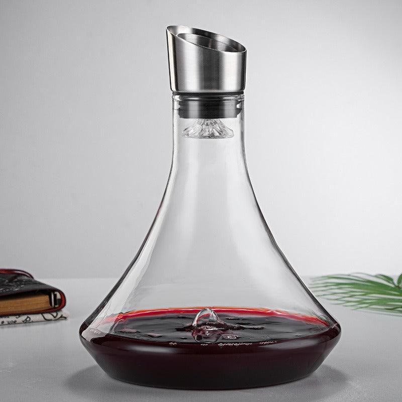 Wine Decanter Built-in Aerator Pourer, Wine Carafe Red Wine Decanter 1000ml - FurniFindUSA