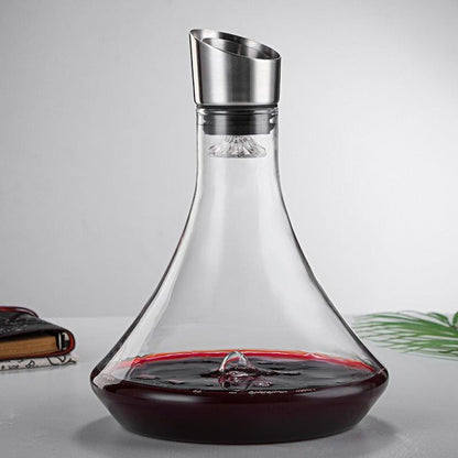 Wine Decanter Built-in Aerator Pourer, Wine Carafe Red Wine Decanter 1000ml - FurniFindUSA