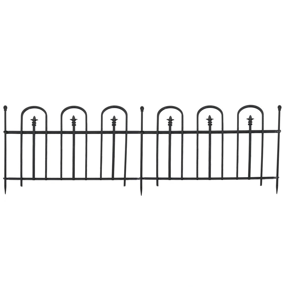 Black Steel Garden Stake HomeRoots