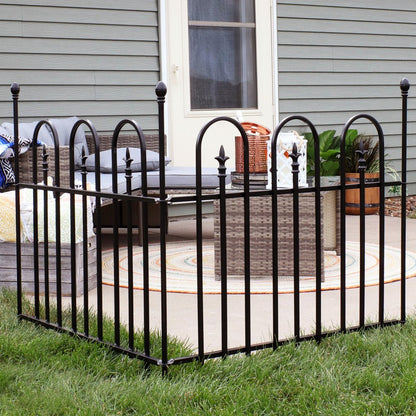 Black Steel Garden Stake HomeRoots