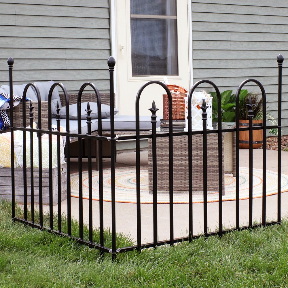 Black Steel Garden Stake HomeRoots
