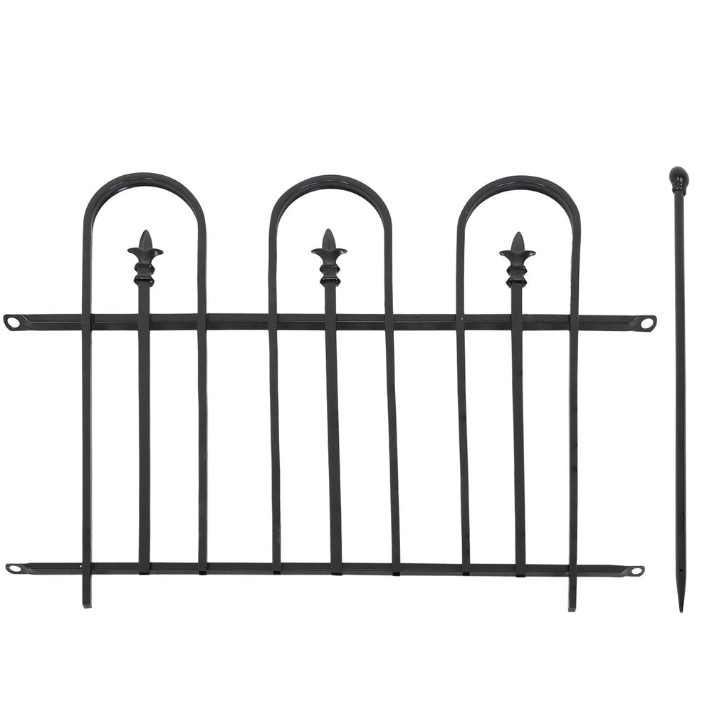 Black Steel Garden Stake HomeRoots