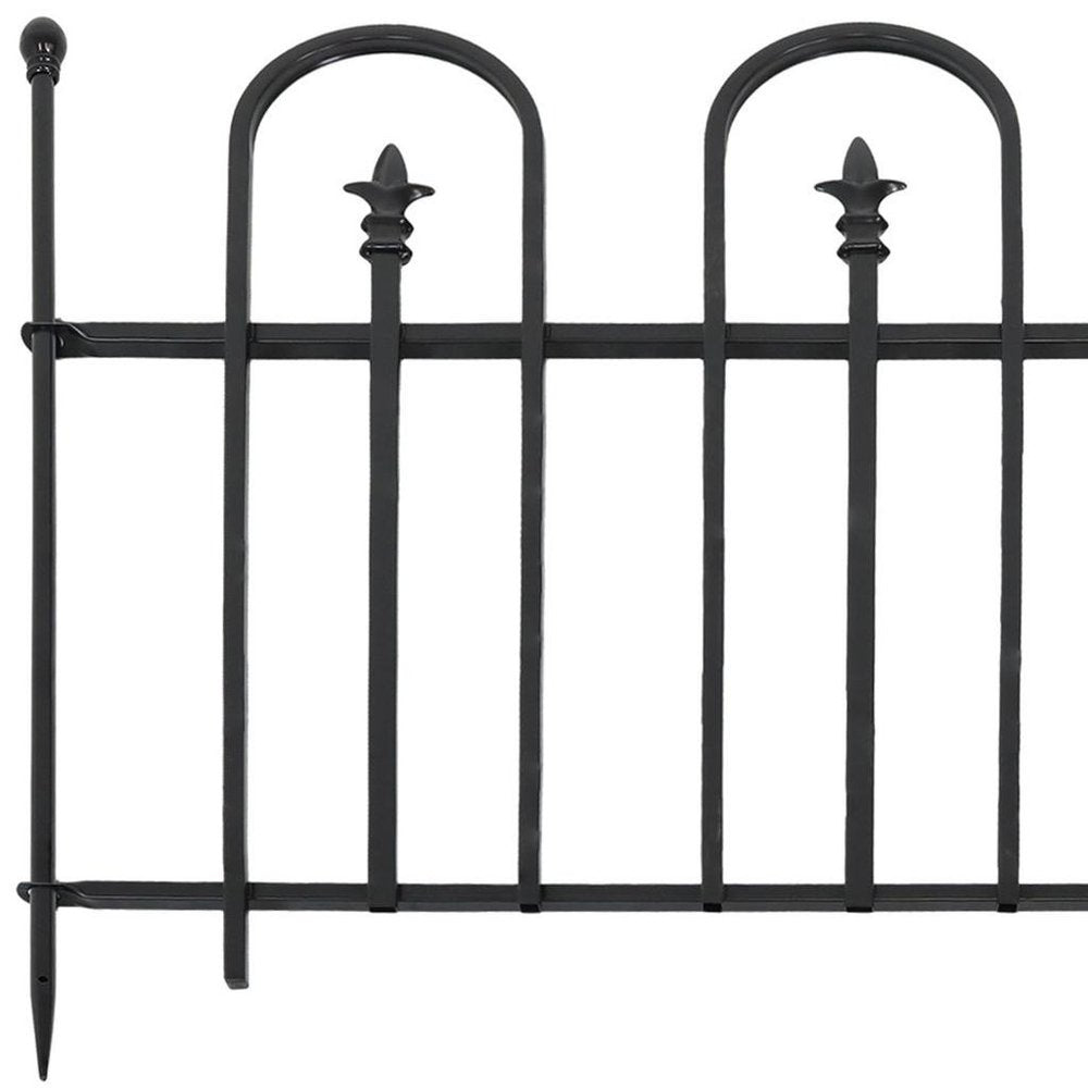 Black Steel Garden Stake HomeRoots