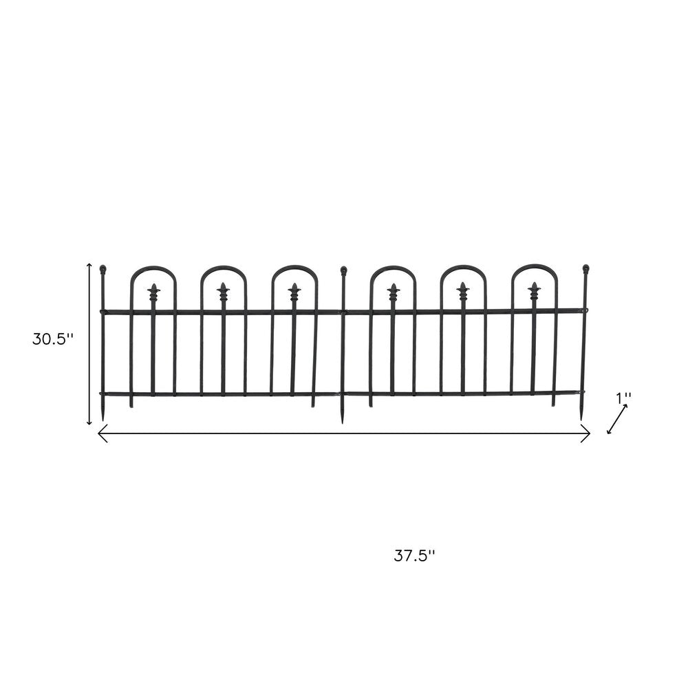 Black Steel Garden Stake HomeRoots