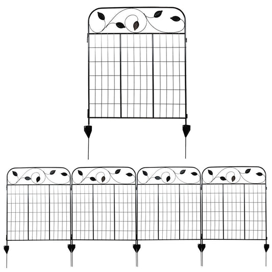 Black Steel Garden Stake HomeRoots