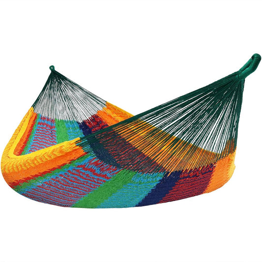 Green Red And Yellow Striped Double Hammock