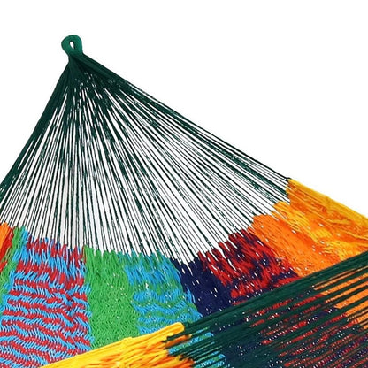 Green Red And Yellow Striped Double Hammock HomeRoots