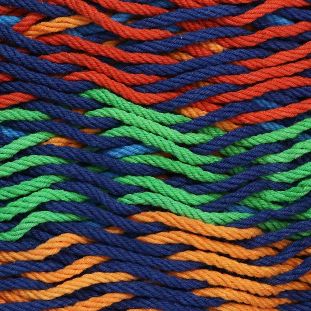 Green Red And Yellow Striped Double Hammock — view 3