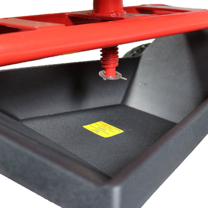 22" Red Steel Garden Stool HomeRoots