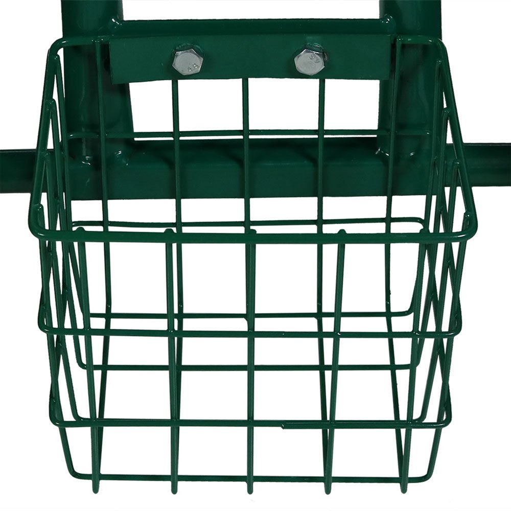18" Green Steel Garden Stool HomeRoots