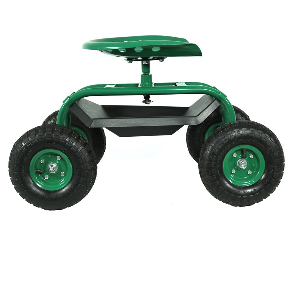 22" Green Steel Garden Stool HomeRoots