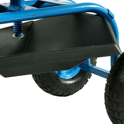 22" Blue Steel Garden Stool HomeRoots