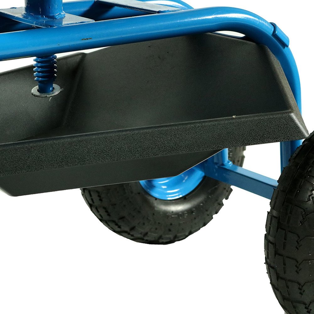22" Blue Steel Garden Stool HomeRoots