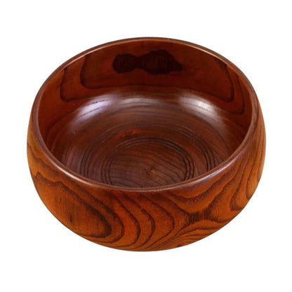 7" Brown Solid Wood Round Serving Bowl HomeRoots