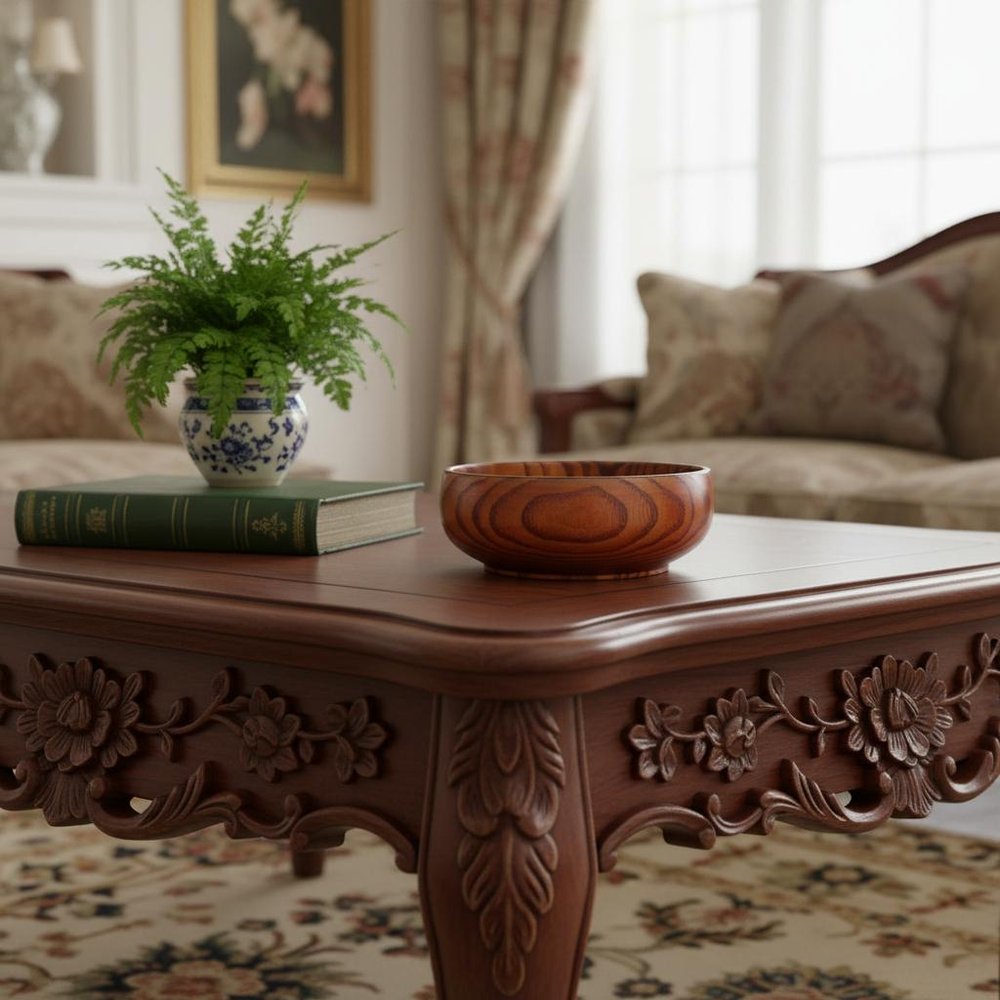 7" Brown Solid Wood Round Serving Bowl HomeRoots