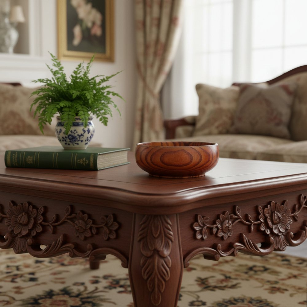 7" Brown Solid Wood Round Serving Bowl HomeRoots
