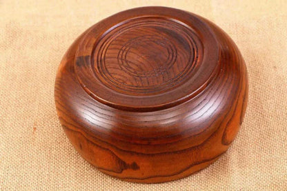 7" Brown Solid Wood Round Serving Bowl HomeRoots