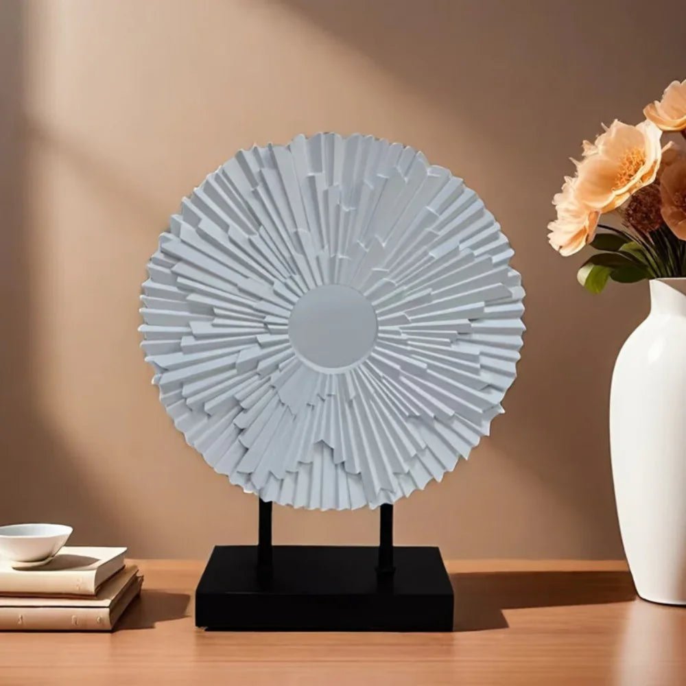 12" Gold Resin Sunflower Hand Painted Tabletop Sculpture HomeRoots