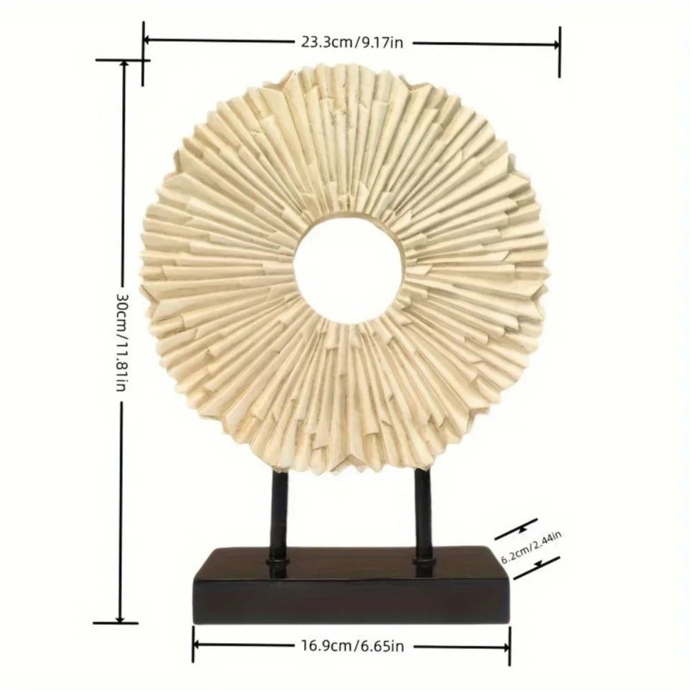 12" Gold Resin Sunflower Hand Painted Tabletop Sculpture HomeRoots