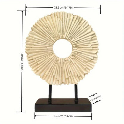 12" Gold Resin Sunflower Hand Painted Tabletop Sculpture HomeRoots