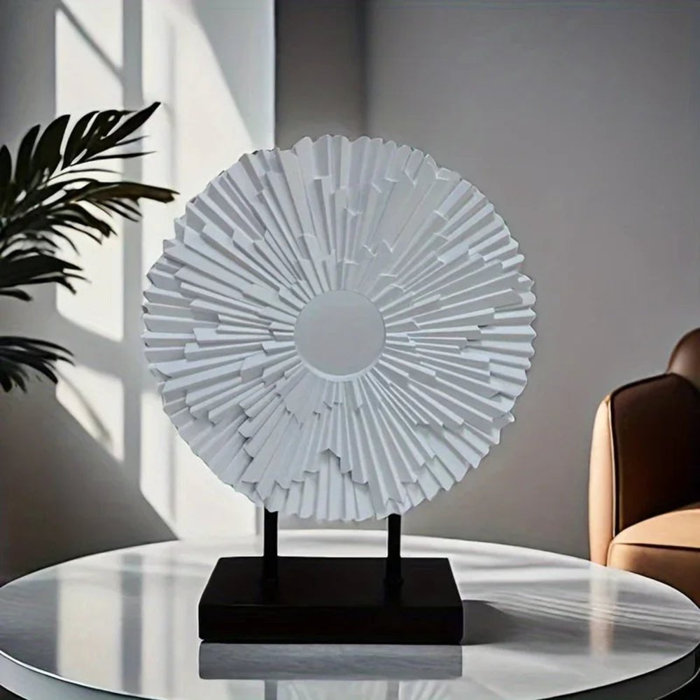 12" Gold Resin Sunflower Hand Painted Tabletop Sculpture HomeRoots