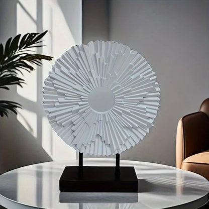 12" Gold Resin Sunflower Hand Painted Tabletop Sculpture HomeRoots