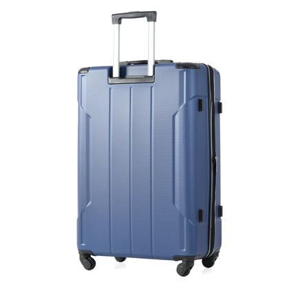 Hardshell Luggage Sets 3 Pcs Spinner Suitcase with TSA Lock Lightweight 20''24''28'' Blue + ABS - FurniFindUSA