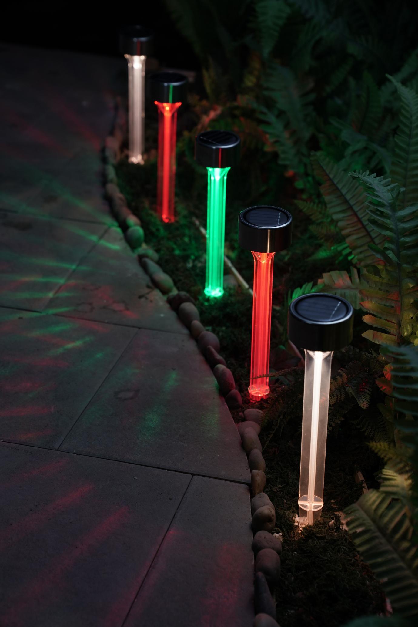 Solar Landscape Lights Transparent Decorative Waterproof, 10 Pack Solar Powered Pathway Lights - FurniFindUSA