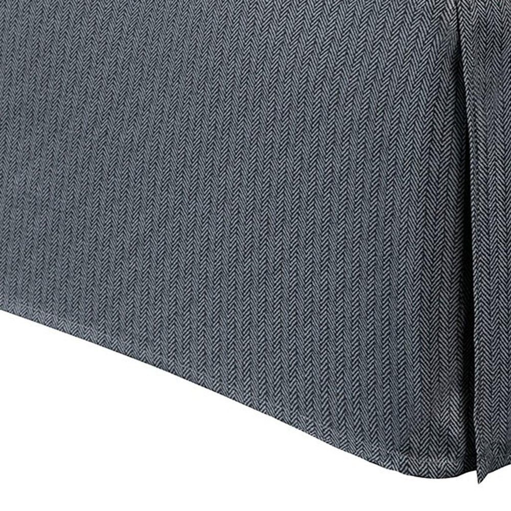 Set of Seven Gray And Ivory Plaid King Ring Stitch Polyester Sham And Comforter HomeRoots