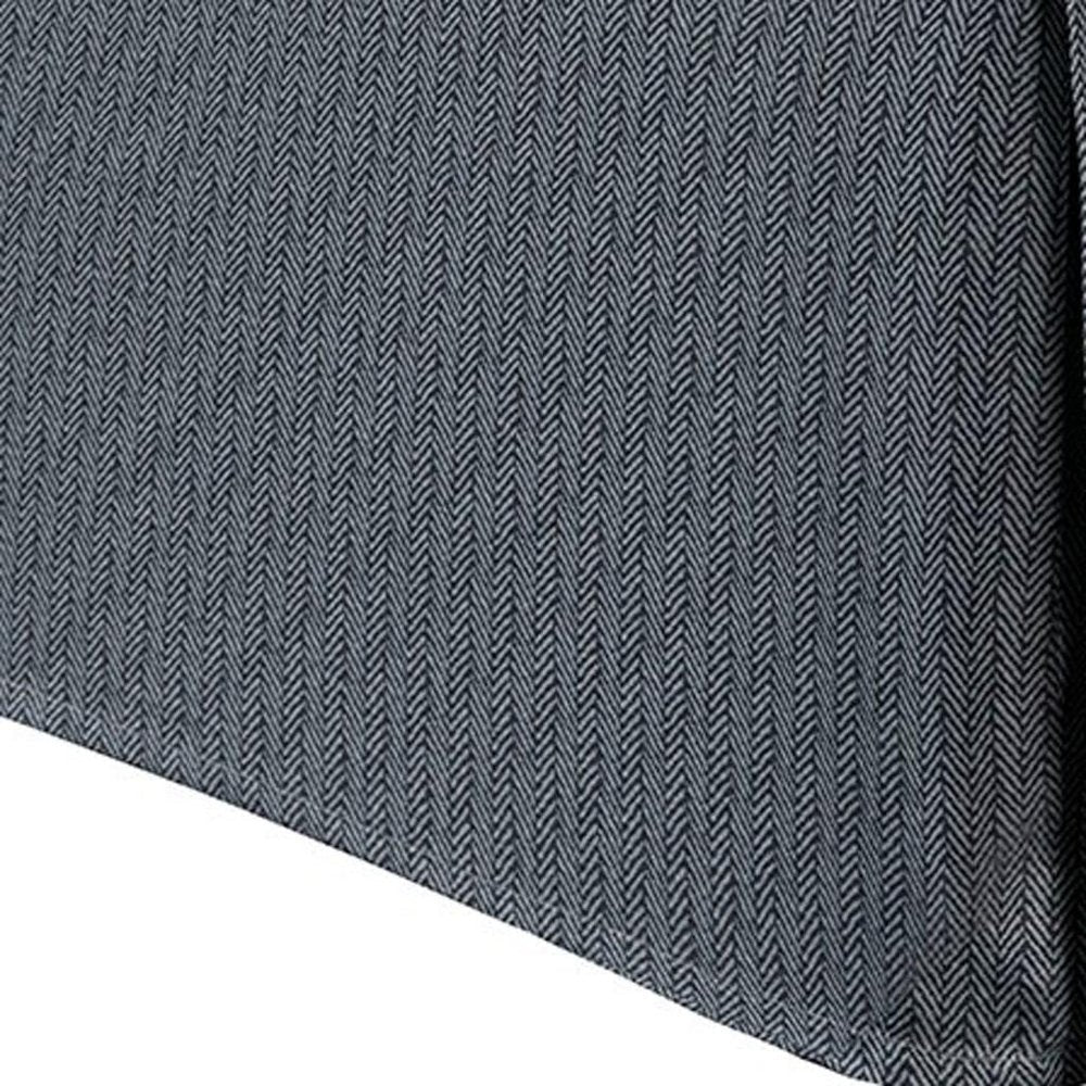 Set of Seven Gray And Ivory Plaid King Ring Stitch Polyester Sham And Comforter HomeRoots