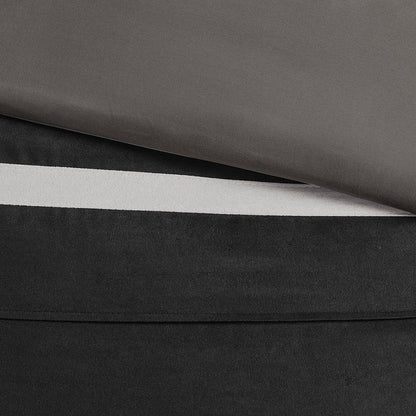 Set of Seven Black King Ring Stitch Polyester Sham And Comforter HomeRoots