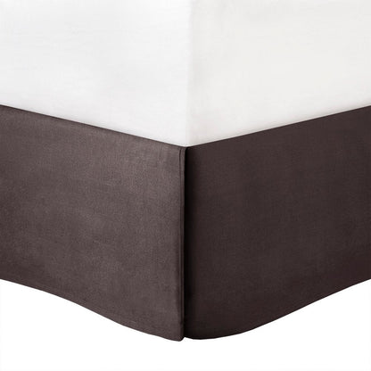 Set of Seven Gray And Taupe Striped Queen Ring Stitch Polyester Sham And Comforter HomeRoots