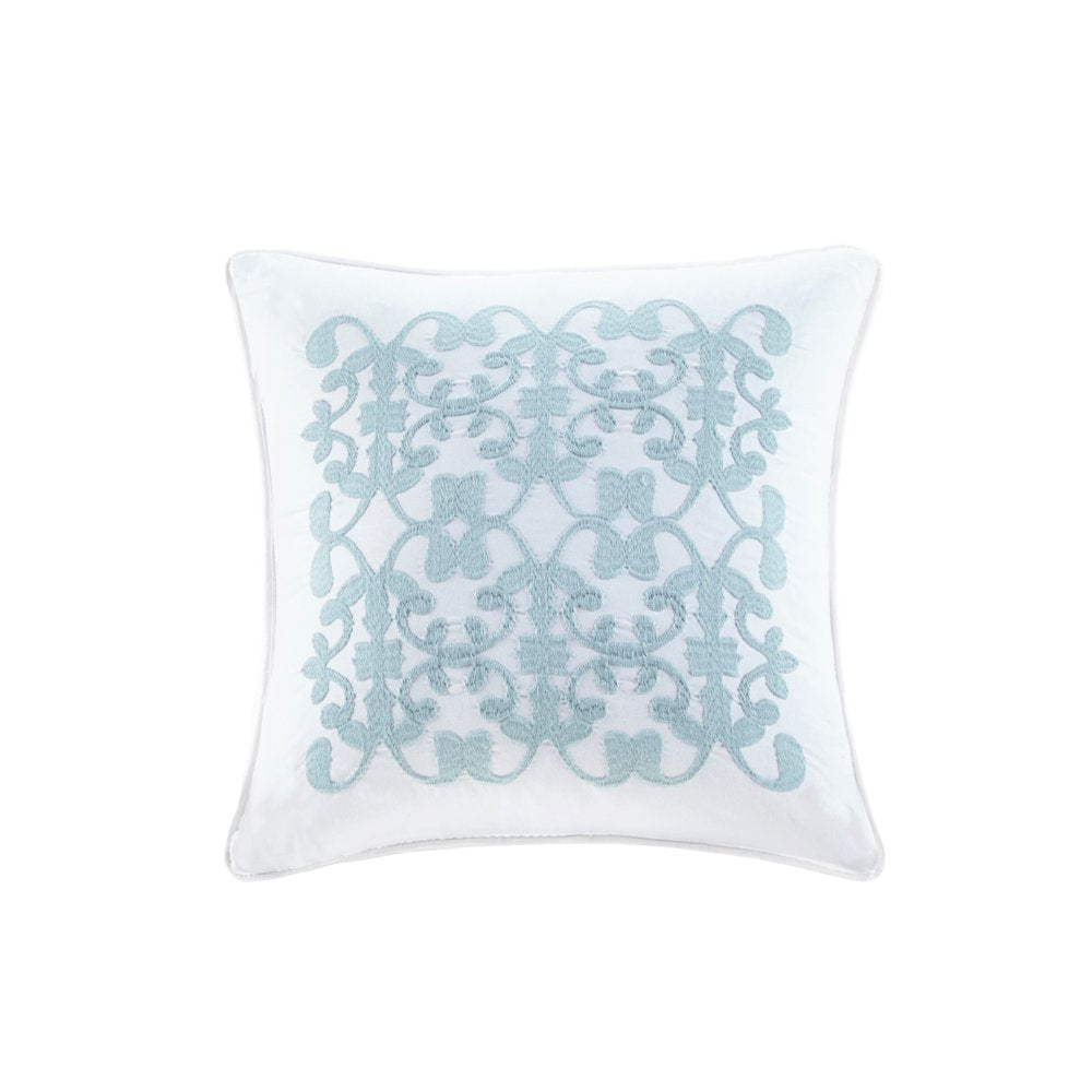 Set of Five White King Ring Stitch Polyester Sham And Comforter HomeRoots