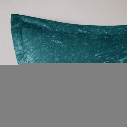 Set of Three Teal Blue Twin Ring Stitch Polyester Sham And Comforter HomeRoots