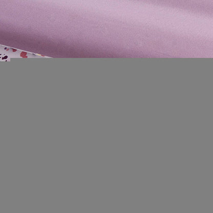 Set of Four Plum And White Abstract Ring Stitch Polyester Sham And Comforter HomeRoots