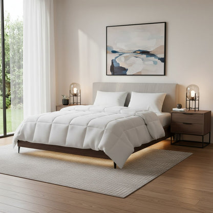 White Ring Stitch Sham And Comforter HomeRoots