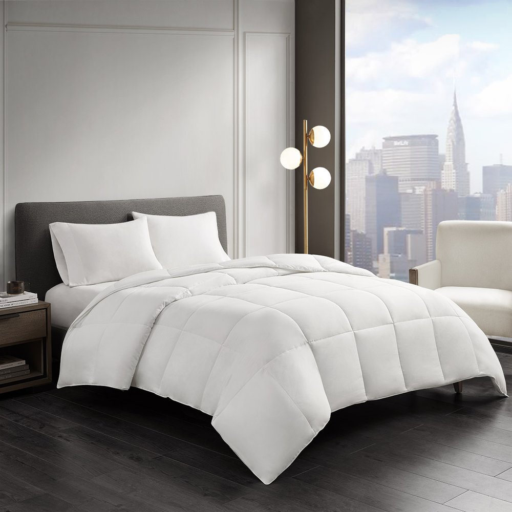 White Ring Stitch Sham And Comforter HomeRoots