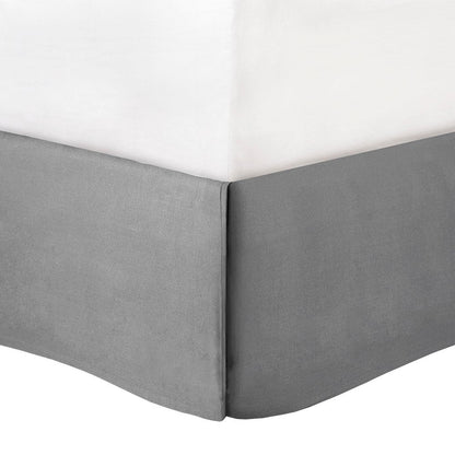 Set of Eight Gray And Ivory Damask Ring Stitch Polyester Sham And Comforter HomeRoots
